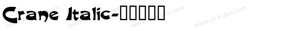 Crane Italic字体转换